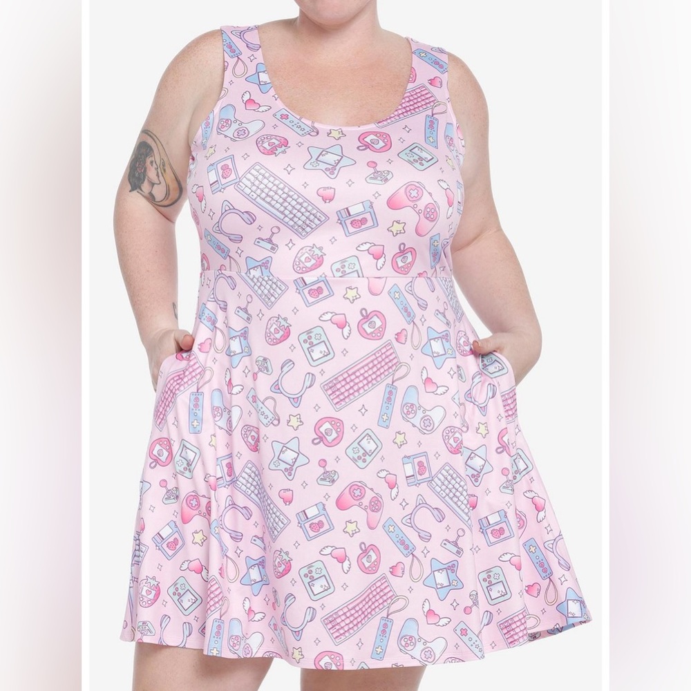Kawaii Gamer Pastel Tank Dress